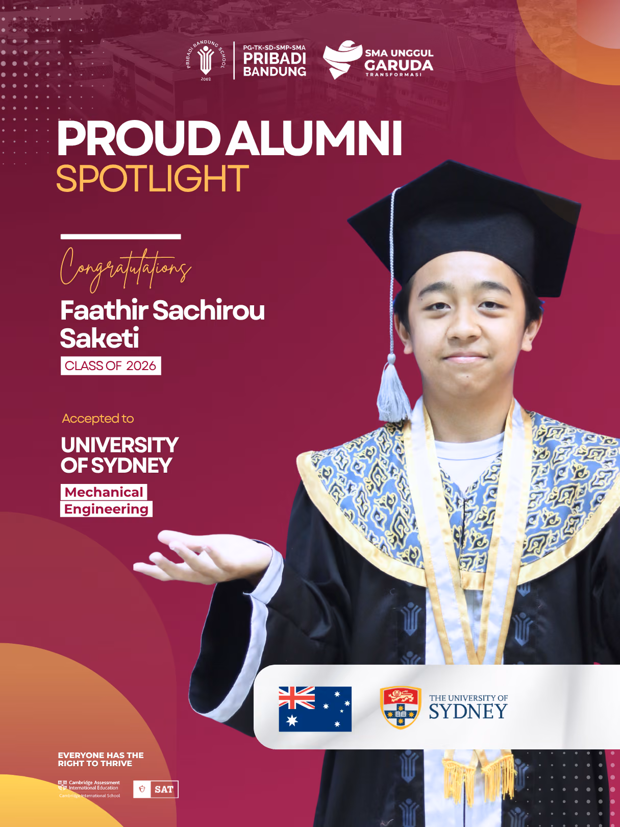 Proud Alumni Spotlight - Pribadi Bandung School 4