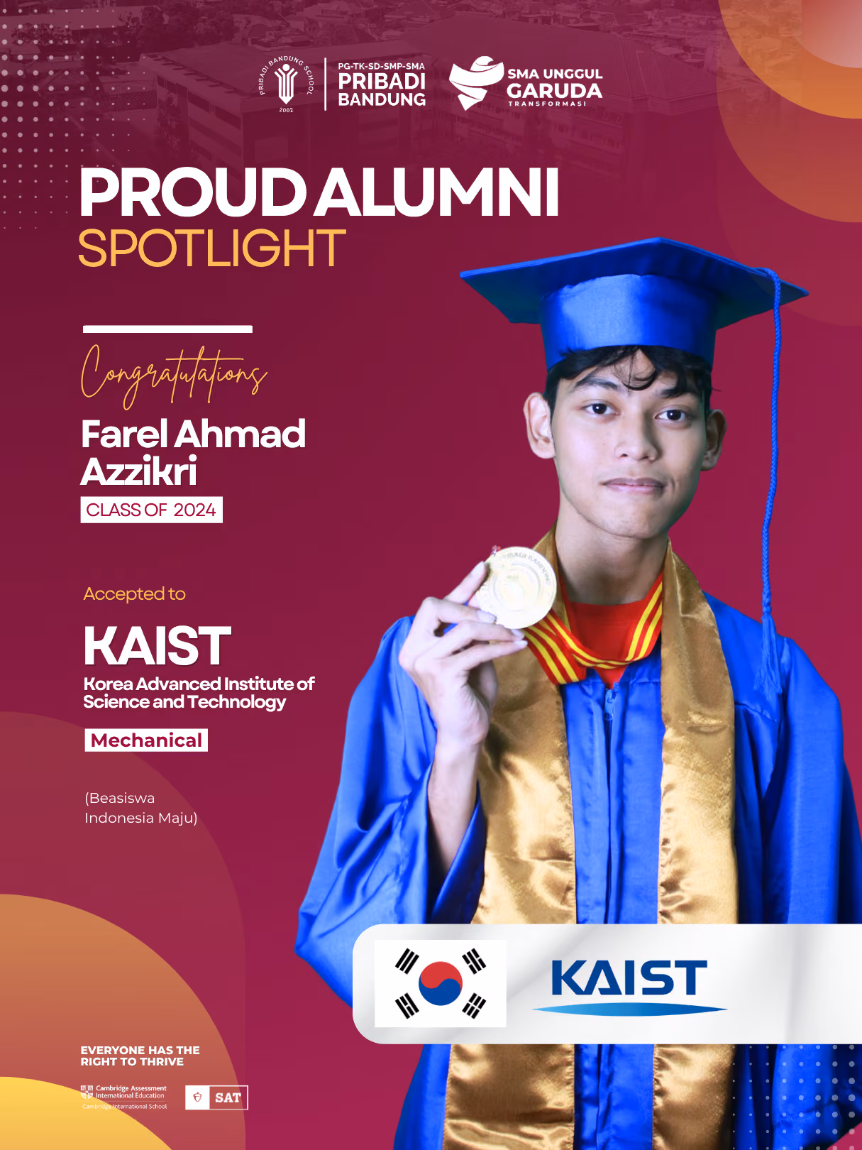 Proud Alumni Spotlight - Pribadi Bandung School 6