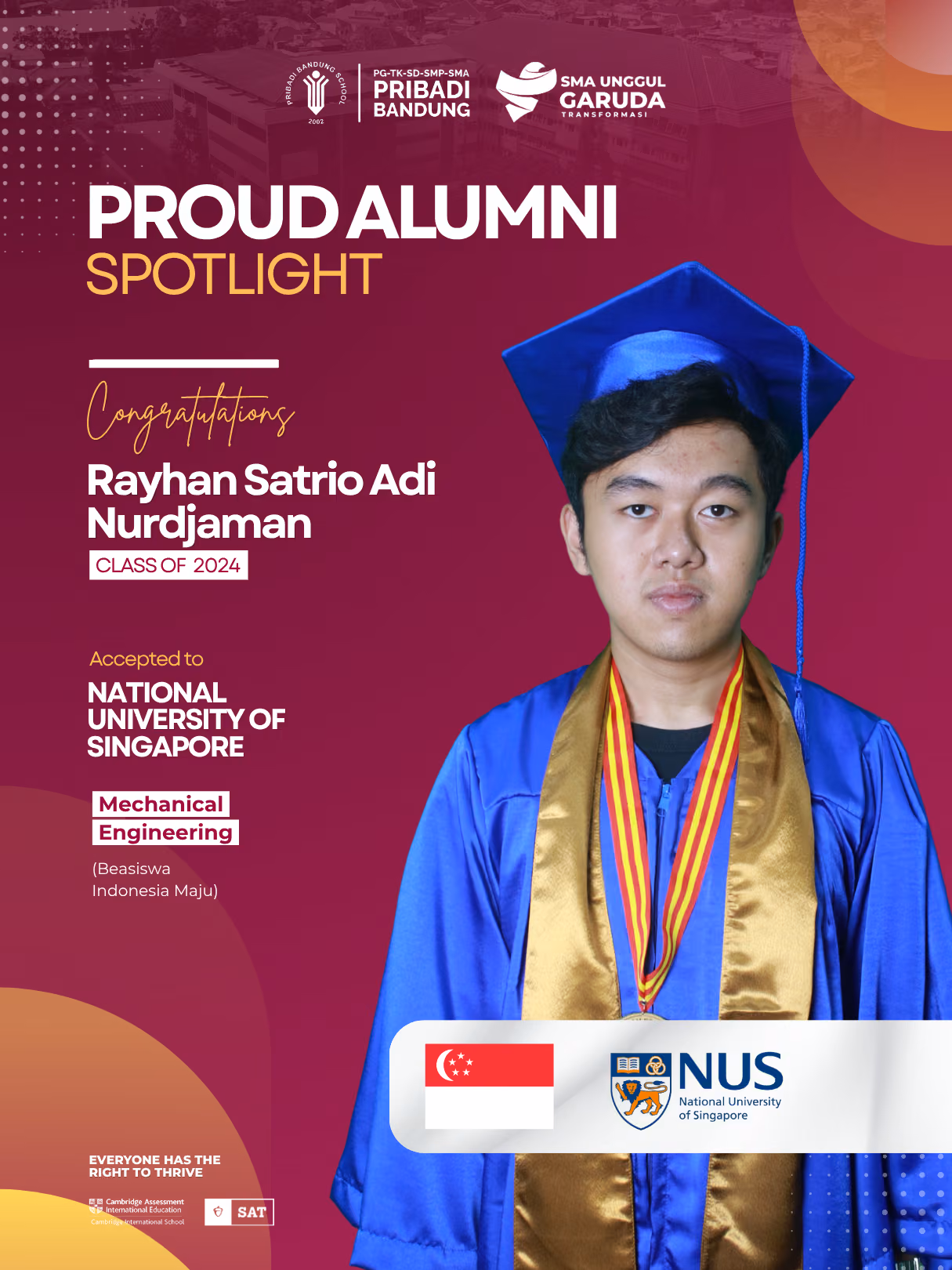 Proud Alumni Spotlight - Pribadi Bandung School 7